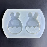 Geometry Rabbit Egg Ornament Silicone Mold DIY Keychain