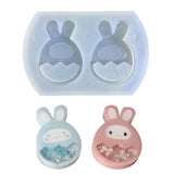 Geometry Rabbit Egg Ornament Silicone Mold DIY Keychain