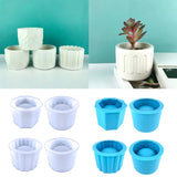 Silicone Flower Pot Mold Succulent Planter Gypsum Mold