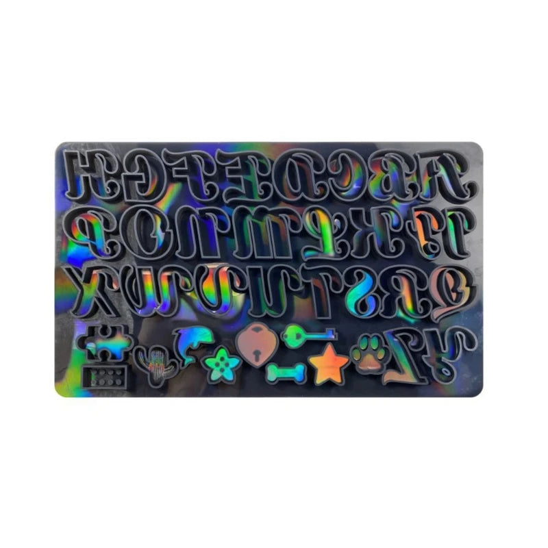 F19D Silicone Letter Mold for Resin Crafts
