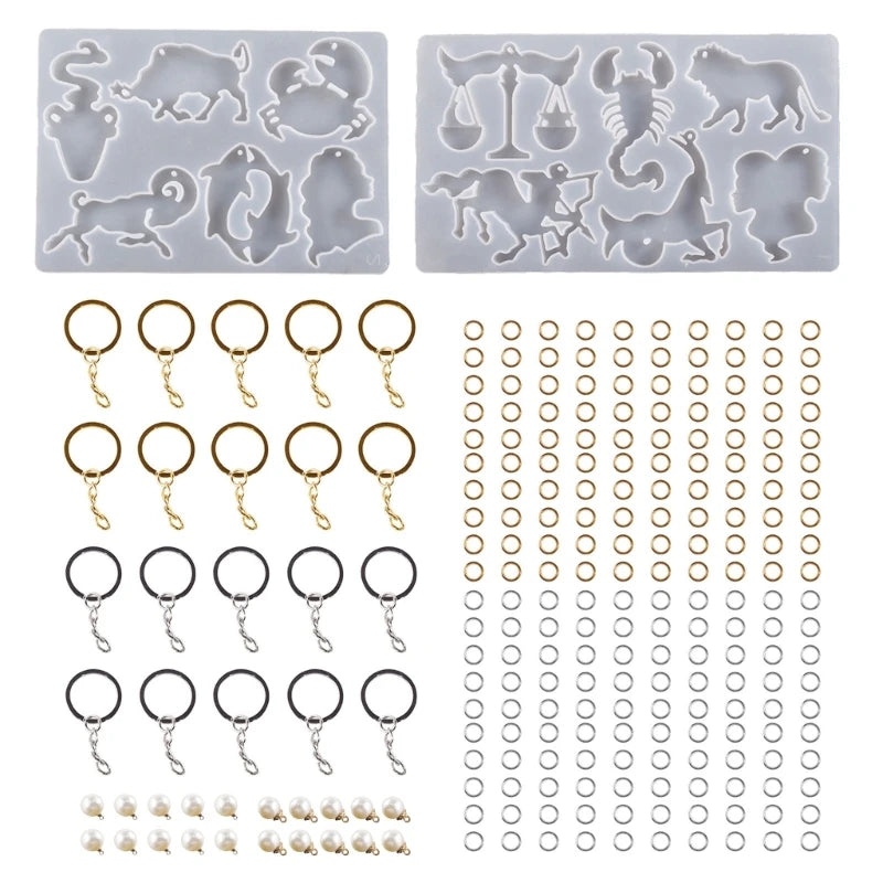 12 Constellations Mirror Silicone Mold for Resin DIY Craft