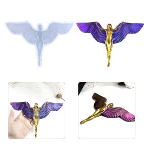 F19D Valentines Wing Goddess Mold for DIY Ornaments Epoxy Resin Crafting