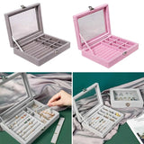 F19D Velvet-Lockable Jewelry Organizer Storage-Case
