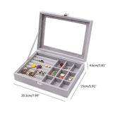 F19D Velvet-Lockable Jewelry Organizer Storage-Case
