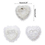 Heart Shape Wedding Ring Pillow with Flower Ring Box