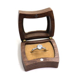 Retro Wood Wedding Ring Box Rustic Wood Ring Bearer