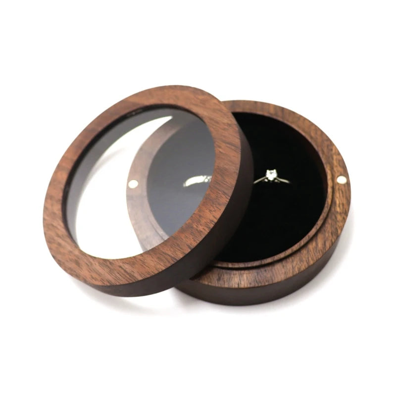 Wood Ring Bearer Box Wedding Ring Holder Box