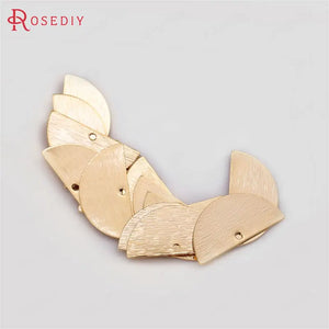 10pcs 11*21mm Brass Half Round Shape Charms