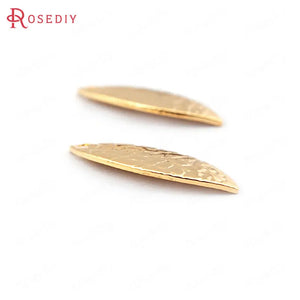 20pcs 18.5*8.5mm High Brass Wrinkle Willow Leaf Charms DIY Jewelry Findings