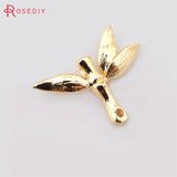 10pcs 12*19mm High Brass Bamboo Charms Pendants for DIY Jewelry