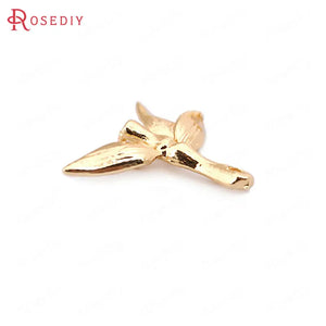 10pcs 12*19mm High Brass Bamboo Charms Pendants for DIY Jewelry