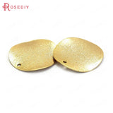20pcs 12mm 20mm Brass Frosted Wave Round Disk Charms DIY Jewelry Findings
