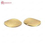 20pcs 12mm 20mm Brass Frosted Wave Round Disk Charms DIY Jewelry Findings