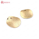 20pcs 12mm 20mm Brass Frosted Wave Round Disk Charms DIY Jewelry Findings