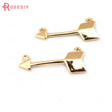 10pcs 18x7mm Brass Arrow Charms Pendants for DIY Jewelry