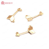 10pcs 18x7mm Brass Arrow Charms Pendants for DIY Jewelry