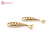 6 High Brass Fish Charms Pendants Jewelry Findings