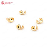 20pcs 1.5-2mm Ball Chain Champagne Brass Beads Clasps