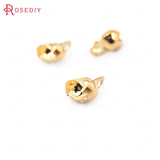 20pcs 1.5-2mm Ball Chain Champagne Brass Beads Clasps