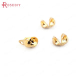 20pcs 1.5-2mm Ball Chain Champagne Brass Beads Clasps
