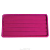 Red Flannel Jewelry Storage Tray Multi-grid Organizer