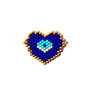 10Pcs Evil Eye Charms Heart Pendant Necklace & Bracelets DIY Charms Lot