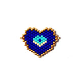 10Pcs Evil Eye Charms Heart Pendant Necklace & Bracelets DIY Charms Lot