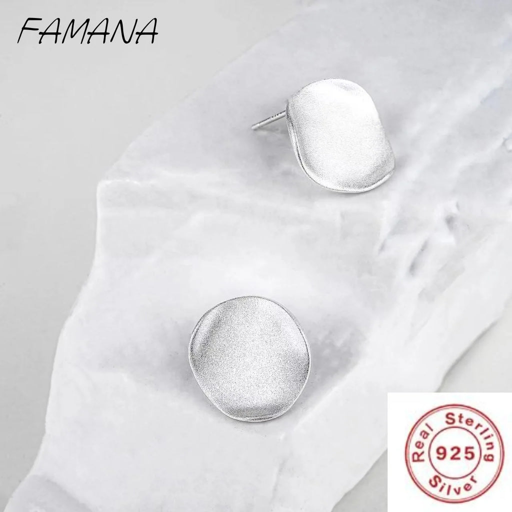 S925 Sterling Silver Earrings Nails Fine Jewelry for Women