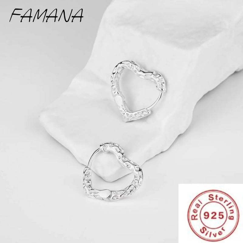 S925 Sterling Silver Love Earrings Anti Allergy Fade Jewelry for Women