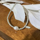 S925 Sterling Silver French Pearl Bracelet Vintage Fine Jewelry