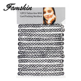 12PCS Vintage Hippy Stretch Tattoo Choker Necklace Elastic Choker Necklace