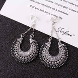 Boho Long Clip on Earrings For Women Vintage Jewelry