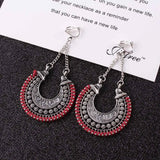 Boho Long Clip on Earrings For Women Vintage Jewelry