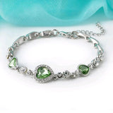 Crystal Rhinestone Bangle Ocean Bracelet Heart Jewelry Party