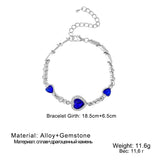 Crystal Rhinestone Bangle Ocean Bracelet Heart Jewelry Party