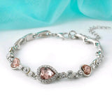 Crystal Rhinestone Bangle Ocean Bracelet Heart Jewelry Party