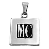 FANSSTEEL 2 Initials Block Letters Alphabet Pendant Monogram Name Personalized