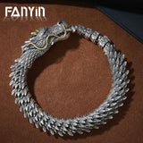 Retro Dragon Shape Bracelet Thai Silver Bracelet