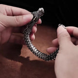 Retro Dragon Shape Bracelet Thai Silver Bracelet
