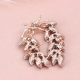 Crystal Poolive Leaf Brooch Pins Rhinestones Brooches for Women