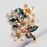 Large Bouquet Crystal Brooch Pin for Women Dress Scarf Accessory