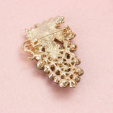 Purple Rhinestones Grapes Scarf Brooches Pins Crystal Brooch for Women