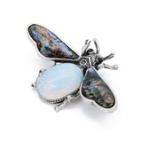 Natural Shell Insect Brooch Pins Vintage Jewelry for Women