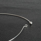 DIY 10Pcs Silver Plated Gold-color Ball Bead Clasp Necklace