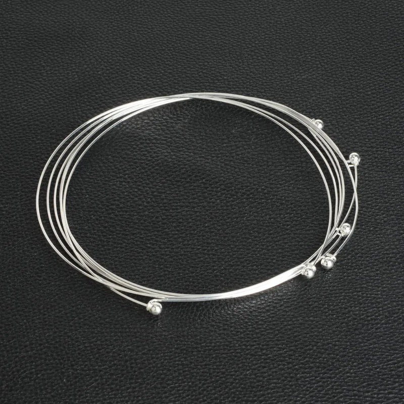 DIY 10Pcs Silver Plated Gold-color Ball Bead Clasp Necklace