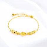 14K Hand Jewelry Beaded Chain Bracelet Wedding Engagement Lucky Money