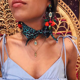 Boho Crystal Tassel Earrings for Women