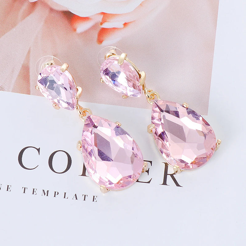 Crystal Drop Earrings Bridal Wedding Statement Jewelry