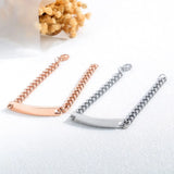 Stainless Steel ID Bracelets & Bangles for Men Women Couples