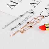 Metal Round Charm Bracelets Bangle Women's Jewelry Silver Rose
